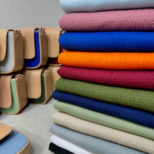 ست کیف و شال پفکی با کیف دو رنگ