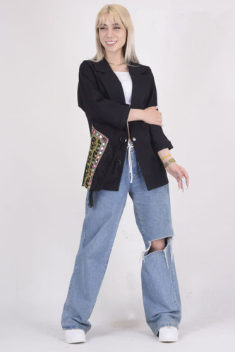 کت دخترانه سوزن دوزی بغل ریش