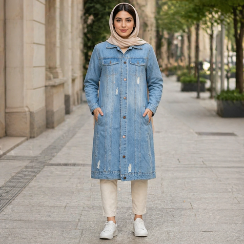 مانتو زنانه بلند لی زنانه زاپ دار